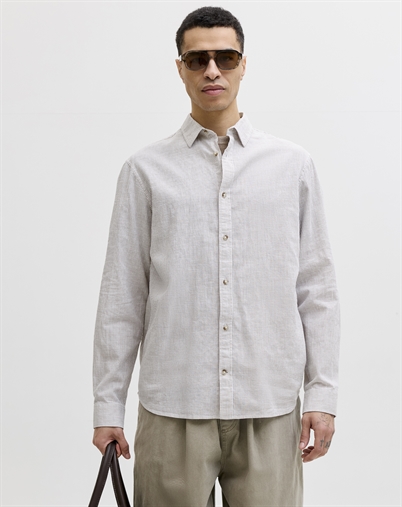 Jack & Jones - JJESummer Linen Blend Skjorte - Crockery